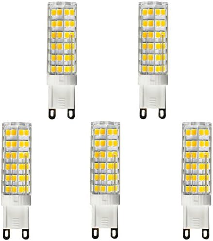 Dimmable G9 LED Bulb 7W, 75W-100W Halogen Bulb Replacement, Daylight 6000K, Bi Pin,5-Pack