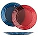 Optix 10-1/4 inch Plastic Plates | Set of 8 in 4 Assorted Colors
