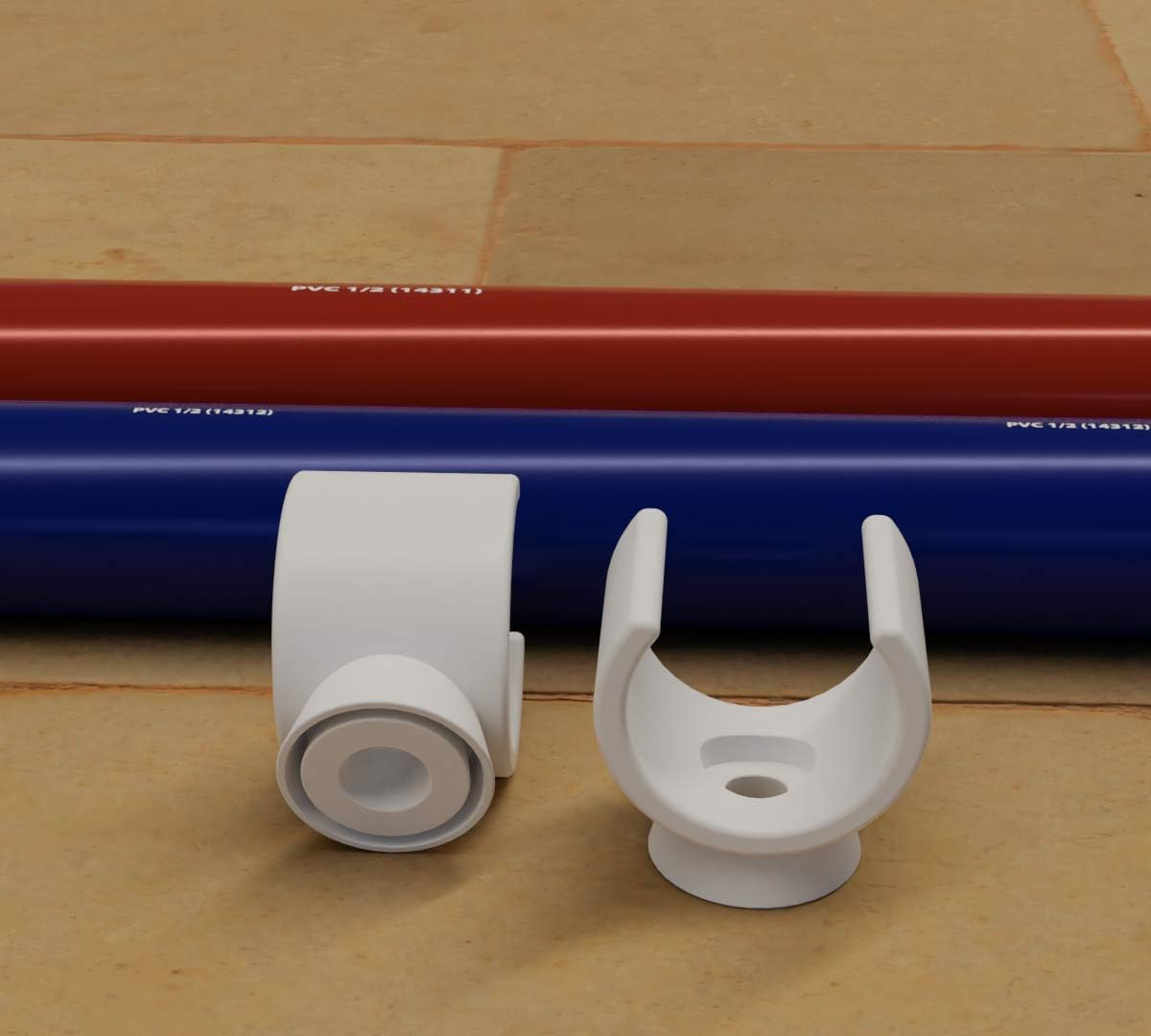 Snap in Clips for 1/2 inch PEX Tubing, 130 Pieces - - 