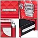 SONGMICS 24 compartments Nail polish storage makeup train case and 1 Drawer Professional Organizer Beauty Vanity Makeup Case with Mirror Portable Cosmetic Holder Red UMUC18R
