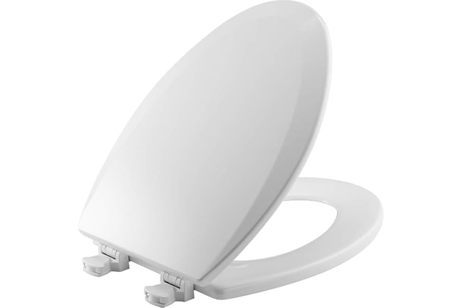 Bemis 1500EC 390 Lift-Off Wood Elongated Toilet Seat, Cotton White (Pack of 1)