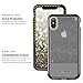 iPhone X Case, BENTOBEN Clear Black Glitter Bling Soft TPU Cover Shockproof 2 in1 Hybrid PC Slim [Support Wireless Charging] Protective Phone Case for iPhone X / 10 2017 (5.8 inch), Black
