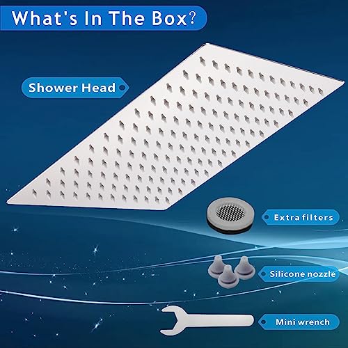 Rain Shower Head Voolan High Flow Large Rainfall Shower Head Made of