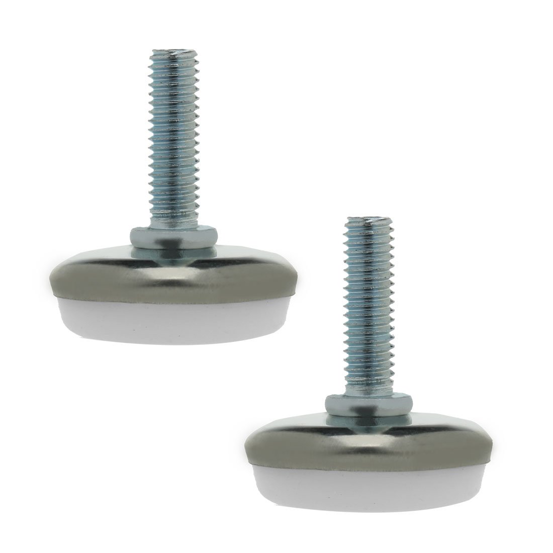 Sourcingmap M6 x 20 x 30 Screw on Furniture Glide Leveling Feet Protector Floor Adjustable Leveler for Table Chair Cabinet Leg 2 Pack