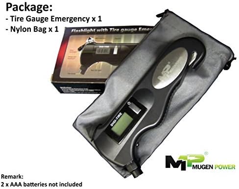 Mugen Power Human Life and Car Rescuer 5 in One Digital Emergency Metal Tools with Seat belt Cutter Glass Break Hammer Tire Gauge Rescue Red Light and Torch