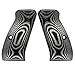 Cool Hand G10 Grips for CZ 75/85 Compact, CZ P-01, P100, C100, T100, PCR, CZ 75 D, Screws Included, Palm Swell Back Style, White/Black G10, H6C-T-22