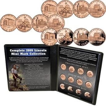 Complete 2009 Lincoln Mint Mark Collection 4 New Designs At