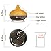 Best Essential Oil Diffuser Happydemy, + Gift, Aromatherapy Diffuser and Ultrasonic Humidifier, 300ml, with 7 Colors & 4 Timer Settings & Waterless Auto Shut-off