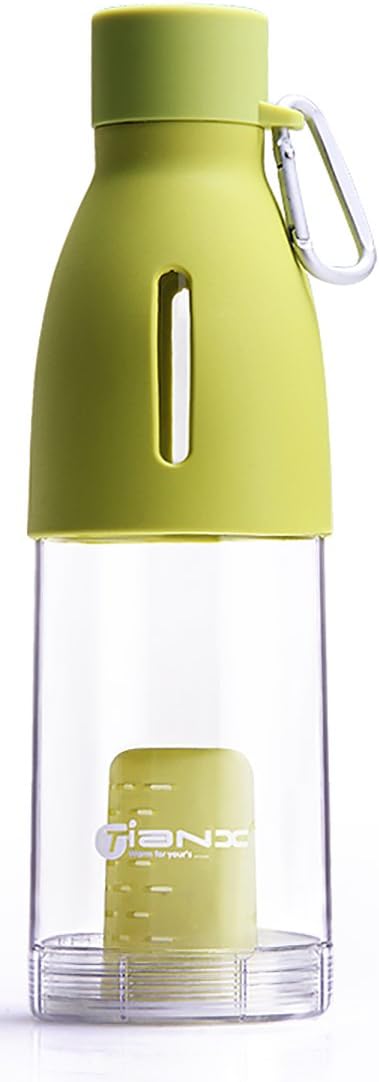 TIANXI water bottle plastic material with tea infuser for outdoor Yellow Color