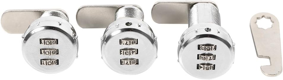 Combination Lock,Delaman 3 Digit Combination Lock Lock Coding Lock For Cabinet Drawer Mailbox (Size : 2# Coded Lock for 12~16mm)