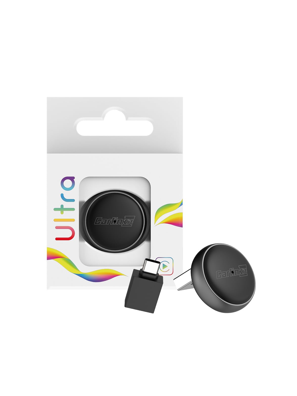 Carlinkit Mini Ultra Wireless CarPlay & Android Auto Adapter, Konvertieren Sie werkseitig kabelgebunden auf Wireless, USB-A/USB-C Schnelle Verbindung für iOS 10+ & Android 11+, Plug & Play Car Play