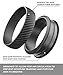 Silicone Wedding Ring for Men and Women - 3 Pack Comfortable Fit, Skin Safe, Non-toxic, Antibacterial Rubber Wedding Ring by Ikonfitness - Black, Blue, Red - Come with a Metal Box