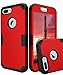 TOPSKY Compatible with iPhone 7 Plus Case Three Layer Shockproof Heavy Duty High Impact Resistant Hybrid Protective Cover Case for Apple iPhone 7 Plus 5.5 inch,Red Black