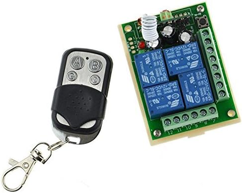 DC 12V Gate Garage 4 Channel Wireless Remote Control Receiver Momentary Switch by Home Improvement
