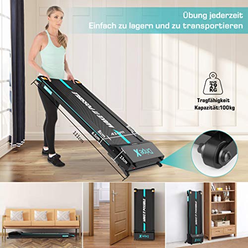 Dripex-Laufband-elektrisch-leise-Treadmill-1-6-kmh-einstellbar-500W-Motor-mit-Fernbedienung-und-LCE-Display-einfach-zu-transportieren-und-zu-lagern-geeignet-fuer-Buero-und-zuhause-OrangeBlau