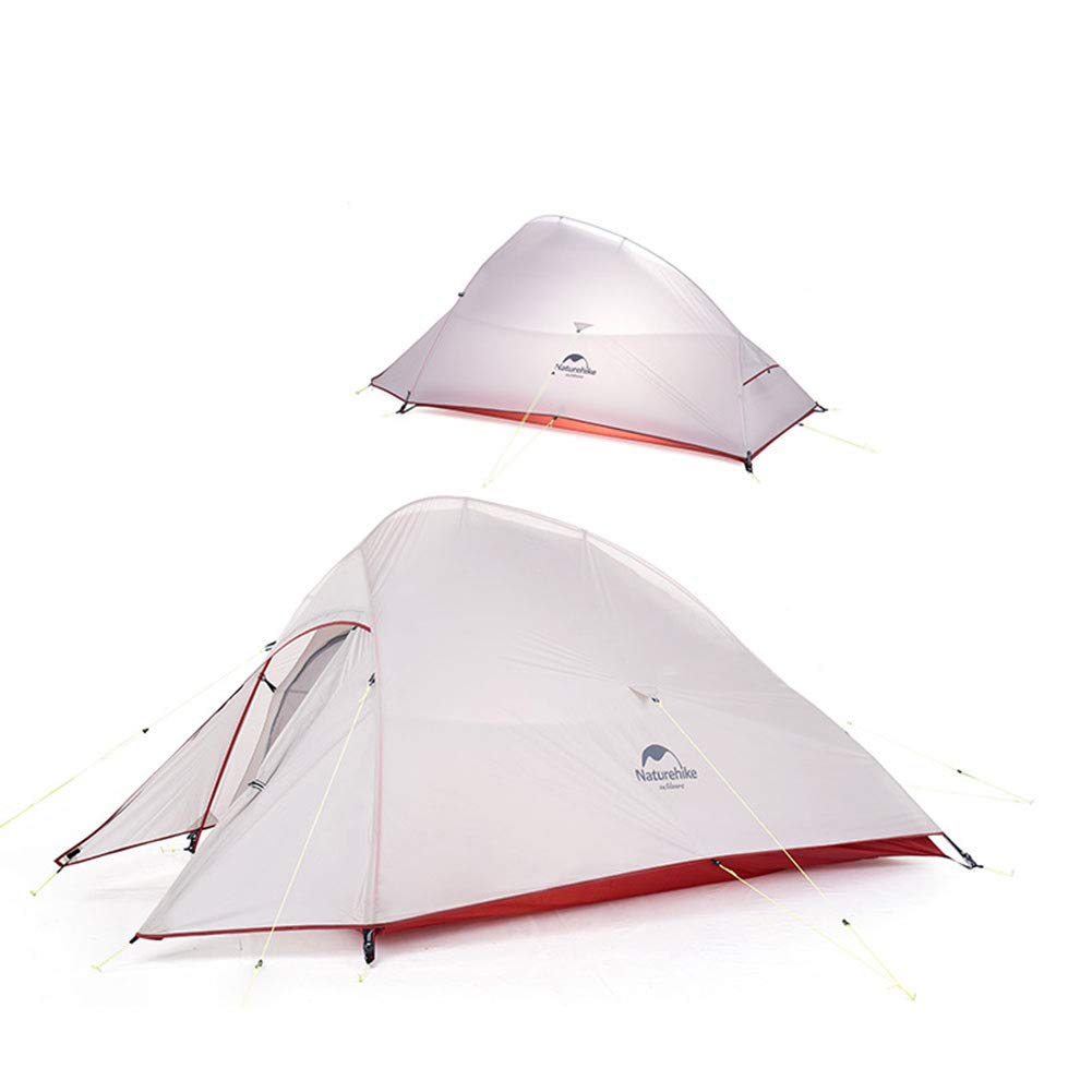 Naturehike Cloud-up 2 Ultralight Camping Tent for 2 Persons - Waterproof Double Layer Backpacking Tent 4 Seasons(gray)