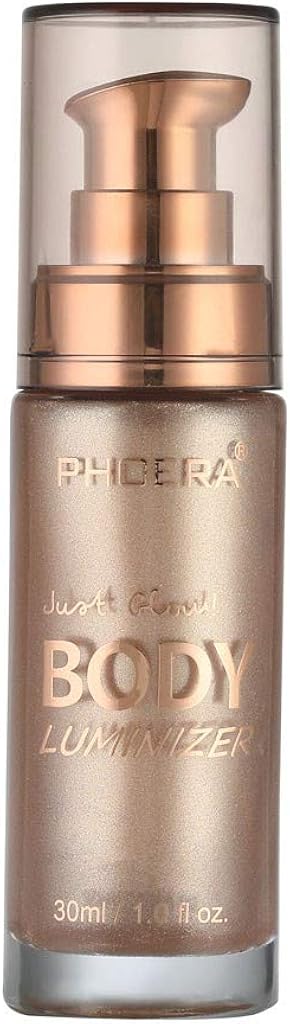 FeiFei66 PHOERA Body luminizer Makeup Cream Face Body Shimmer Make Up Liquid Foundation Brighten,Content：30ml