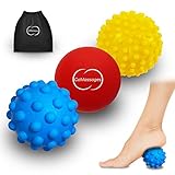 Total Foot Massager Set (3 Plantar Deep Tissue Massage Ball) – Trigger Point Tissue Work for Plantar Fasciitis, Heel, Foot Arch & More – Physical Therapy Myofascial Release for Effective Pain Relief