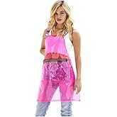 USCHAILIQIANG Hairstylist Aprons For Women Men With 3 Pockets Cross Back Adjustable Work Apron Soft Tpu Plastic Aprons