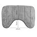 YCCTEAM U-shaped High Density Space Memory Cotton Toilet Bathroom Carpet Floor Mats (15.7 x 23.6 Inch ,Grey)