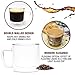 15 oz Glass Coffee Mugs - Set of 2 - Clear Double Wall Glasses - Insulated Glassware With Handle - Large Espresso Latte Cappuccino or Tea Cup by Eparé