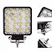 Willpower 10PCS 4 inch 48W Spuare Flood Beam 4800LM LED Work Light Bar for 4x4 off road tractor jeep Cabin SUV ATV UTV 4WD Car Boat 10-30V Wateproof 6000K