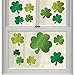 Amscan St. Patrick's Day Lucky Wishes Glitter Vinyl Window Decoration, 18