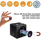 Mini Hidden Spy Camera - Full HD 1080P Portable Mini Security Camera Nanny Cam - Small Magnetic Camera - Surveillance Camera Night Vision/Motion Detection Home Car Office,Indoor/Outdoor