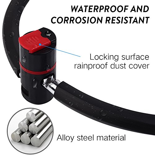 sanwo 4-Section Collapsible Anti-20-ton Hydraulic Shearing Super-B Lock Cylinder 30.3-Inch Alloy Steel Heavy Duty Lock with Bonus Mounting Bracket for Mountain Bikes, Electric Vehicles, Motorcycles