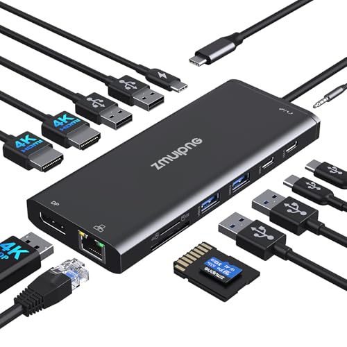 USB C Docking Station Dual Monitor,Triple Display Dockingstation