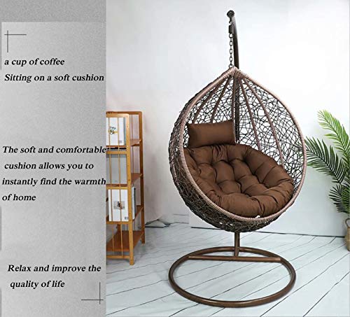 CanKun Hängesessel Kissen, Schaukel Hängendes Ei Rattan Stuhl Kissen 100% Baumwolle Hängesessel Indoor Kissen Waschbar… – Bild 3