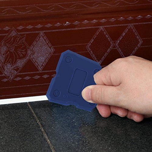 4Pcs Caulking Tool Kit Joint Sealant Silicone Edge Grout Remover Scraper Blue Hand Tools Windows Tile Cleaner for House