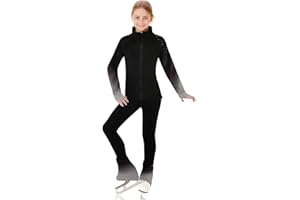 LIUHUO Figure Skating Training Pants Jackets Girls Fleece Shiny Colored Diamond Girl Comfortable Warm Tracksuit