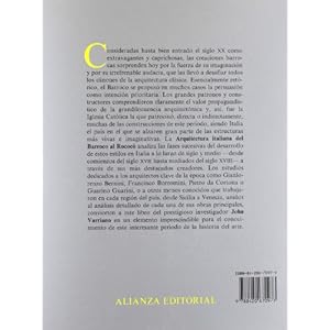 Arquitectura italiana del barroco al rococo/ Italian Baroque and Rococo Architecture (Forma/ Form) (Spanish Edition)