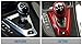 HOTRIMWORLD Red Carbon Fiber Center Console Gear Box Frame Trim Cover for BMW M2 M3 M4 F80 F82 F83 F87