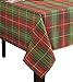 Benson Mills Christmas Plaid Printed Tablecloth, 60-Inch by 84-Inch
