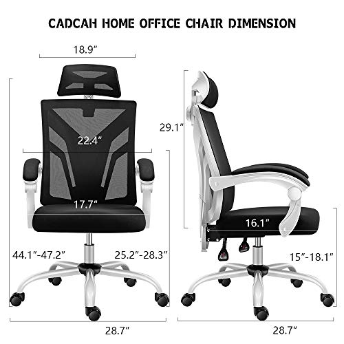 Office Chair, Cadcah Ergonomic Home Office Desk Chair Mesh Office Chair