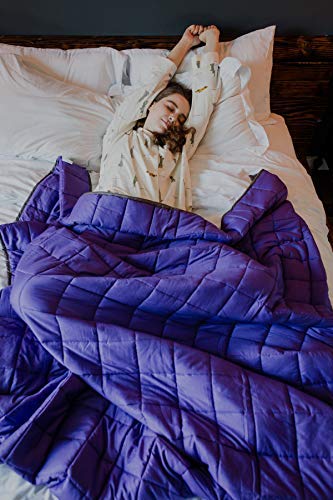 CMFRT Weighted Blanket - | Fits Queen-Sized Bed Top (60"x80" - 20 lb) | Get Quality Rest | 100% Soft Breathable Cotton | (Perfect for 180 lb individual)