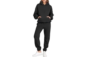 ANRABESS Womens 2 Piece Outfits Lounge Hoodie Oversized Sweatshirt Jogger Sweatpants Y2K Tracksuit Sweatsuit Set Fall Clothes