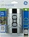 GE CoverLite LED Night Light, Decorative, Plug-In, Smart Dusk-to-Dawn Sensor, Home Decor, Ideal for Bedroom, Bathroom, Kitchen, Hallway, UL-Certified, 11358, Brushed Nickel | Geometric