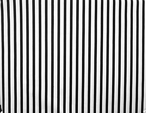 Hillcrest 3 Piece Twin Size Single Bed Sheet Set Black Stripes on White -- Oxford Stripe