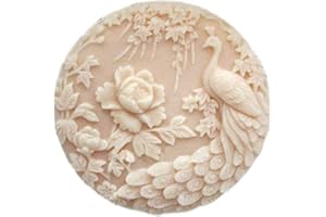 GRAINRAIN Peacock Bird Silicone Soap Molds Soap Molds for Soap Making Silicon Molds for Soaps DIY Craft Handmade Soap Candle Plaster Resin Mould (11201)