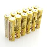 Sunnice® 12Pcs 3.7V 18650 5000mah Rechargeable Lithium Battery (Yellow)
