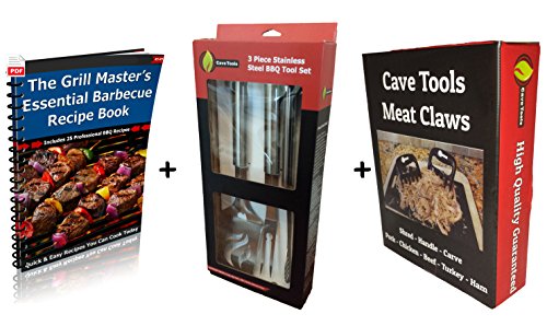 image for Cave Tools Meat Claws + BBQ Grill Tools Set - HEAVY DUTY 20% THICKER S