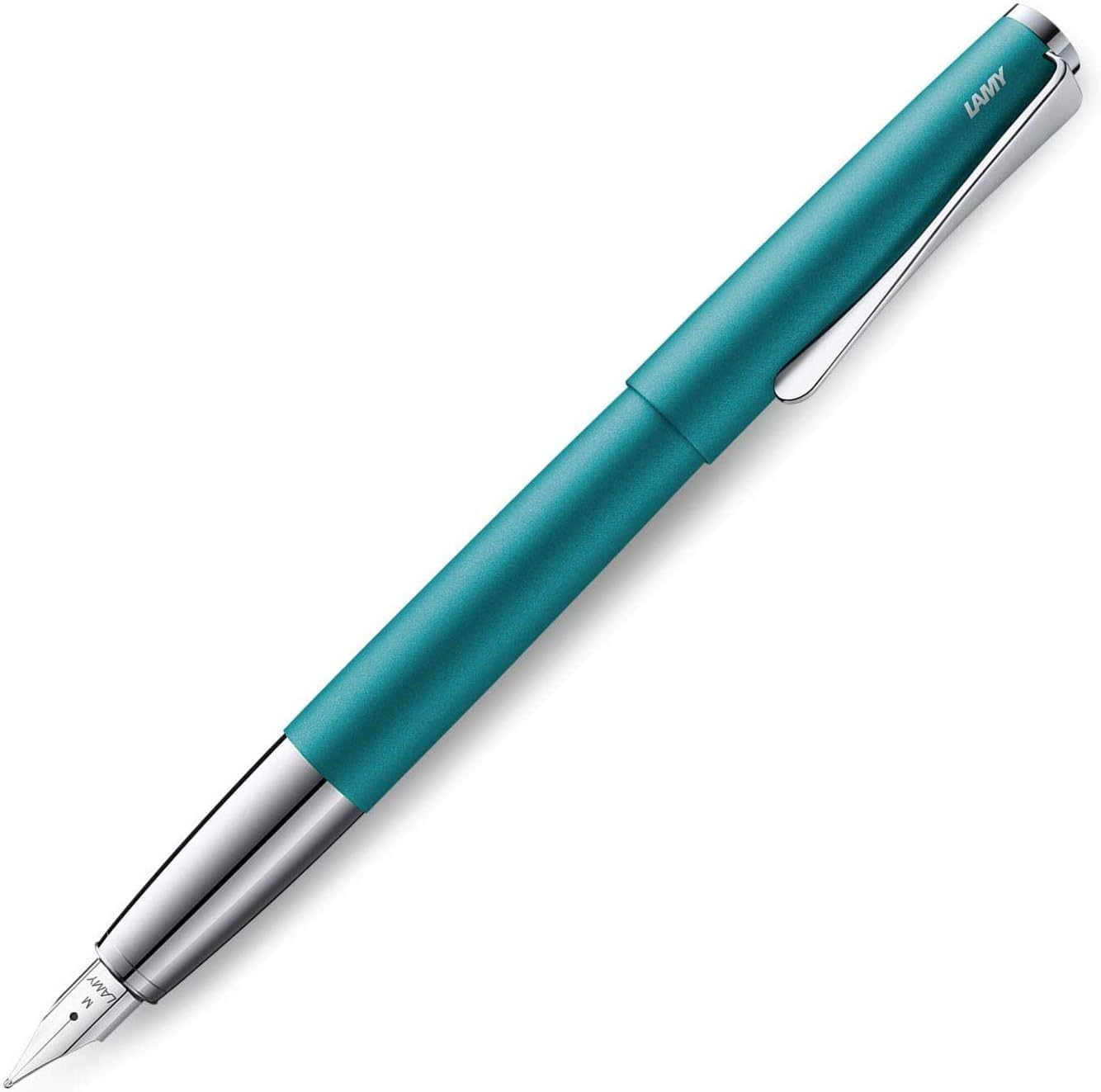 Lamy Studio Fountain Pen 066 - Timeless Fountain Pen in Aquamarine Made of Stainless Steel and Propeller-Shaped Clip - Nib Size EF