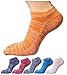 HONOW Women's Low Cut Toe Socks Ankle Cotton Running Socks(Pack of 5/6)