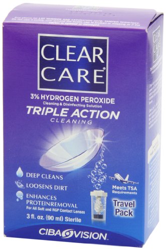 Clear Care Cleaning & Disinfection Solution with Lens Case, 3-Ounces