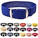 Wrist And Style Perlon Watch Strap (22mm, Light Blue)