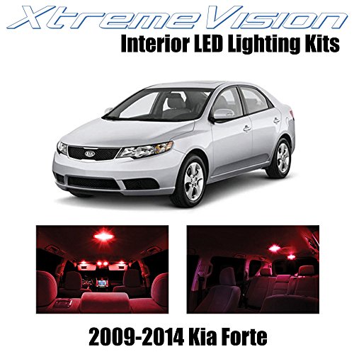 Click Here to See More Images XtremeVision Kia Forte 2009-2014 (8 Pieces) Red Premium Interior LED Kit Package + Installation Tool Tool