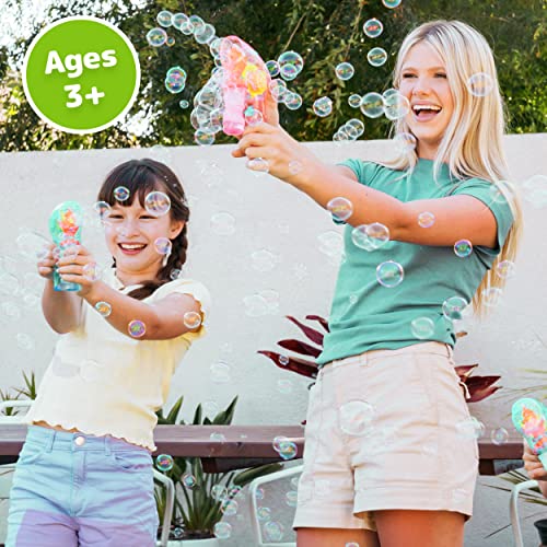 Prextex Multicolor Wind Up Bubble Gun for Kids, 5pk LED Light Up